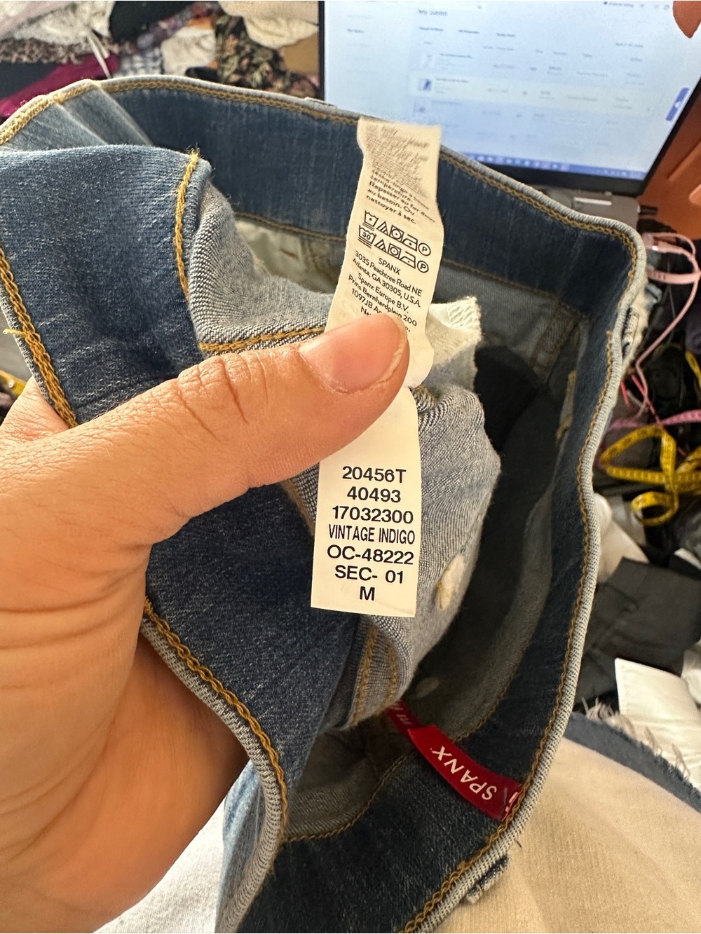 SPANX Every Wear Flare Jeans Vintage Indigo sz M - Picture 5 of 5